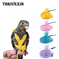 adjustable parrot bird harness leash flying traction rope with cute wing for cockatiel small birds outdoor flying training rope