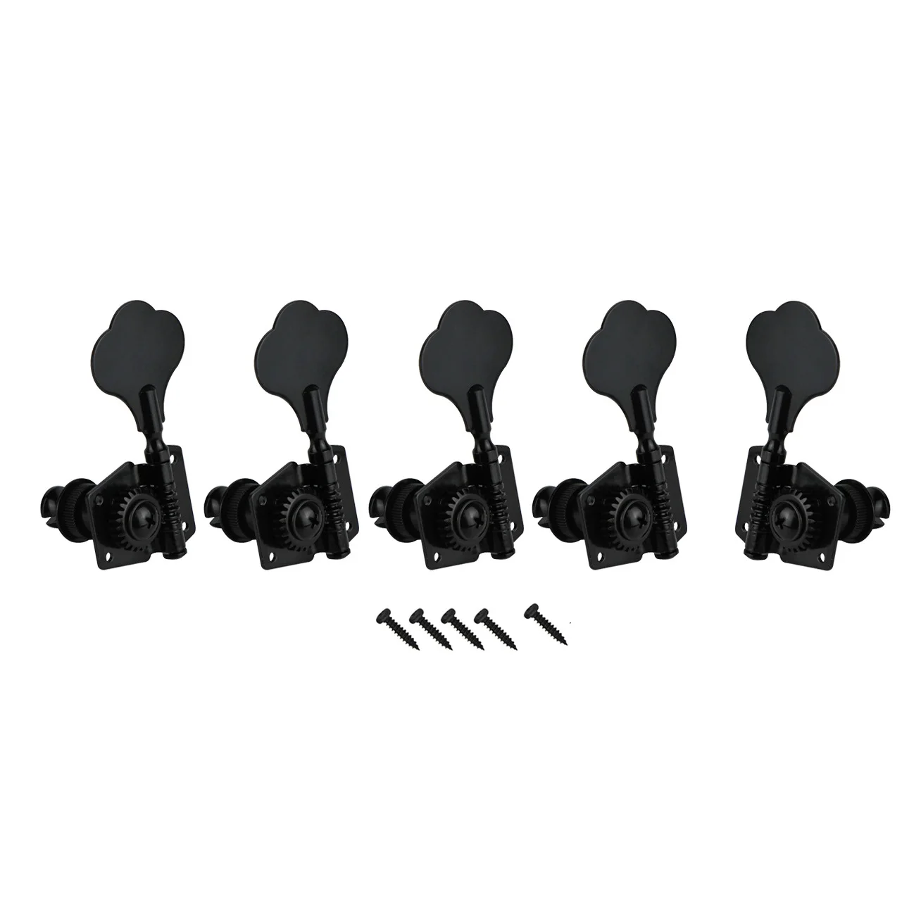 Набор FLEOR из 4L1R винтажные открытые колки тюнеры черные для 5-струнной