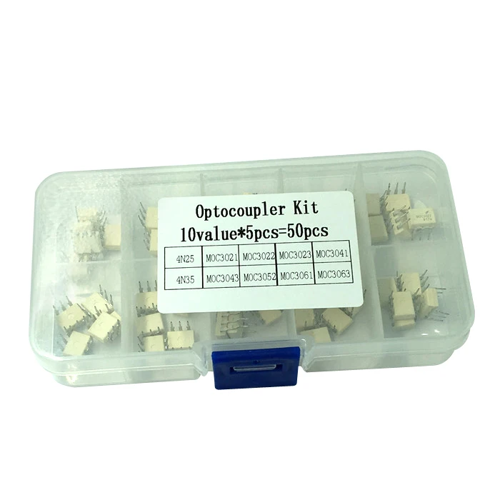 

4N25 4N35 MOC3021 MOC3022 MOC3023 MOC3041 MOC3043 MOC3052 MOC3061 MOC3063 DIP Optocoupler Kit 10value*5pcs=50pcs diy electronic