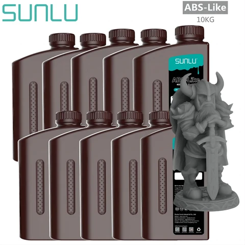 SUNLU ABS-LIKE УФ-смола 405 нм 1 кг * 10 хорошая прочность быстроотверждаемая УФ-смола Высокоточный фотополимер для SLA/DLP/ЖК-принтера