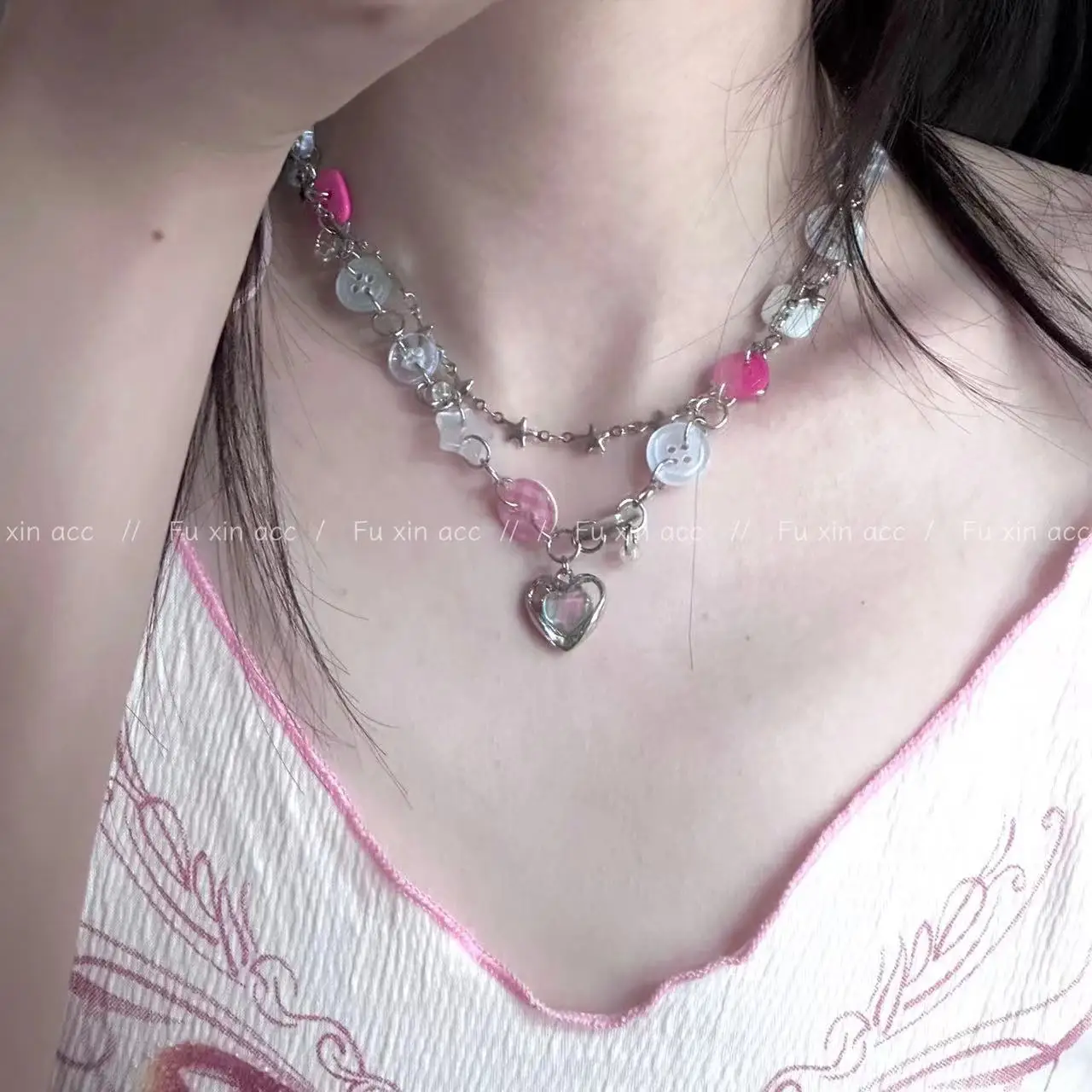 Винтажное акриловое колье с бусинами для женских готических ювелирных изделий