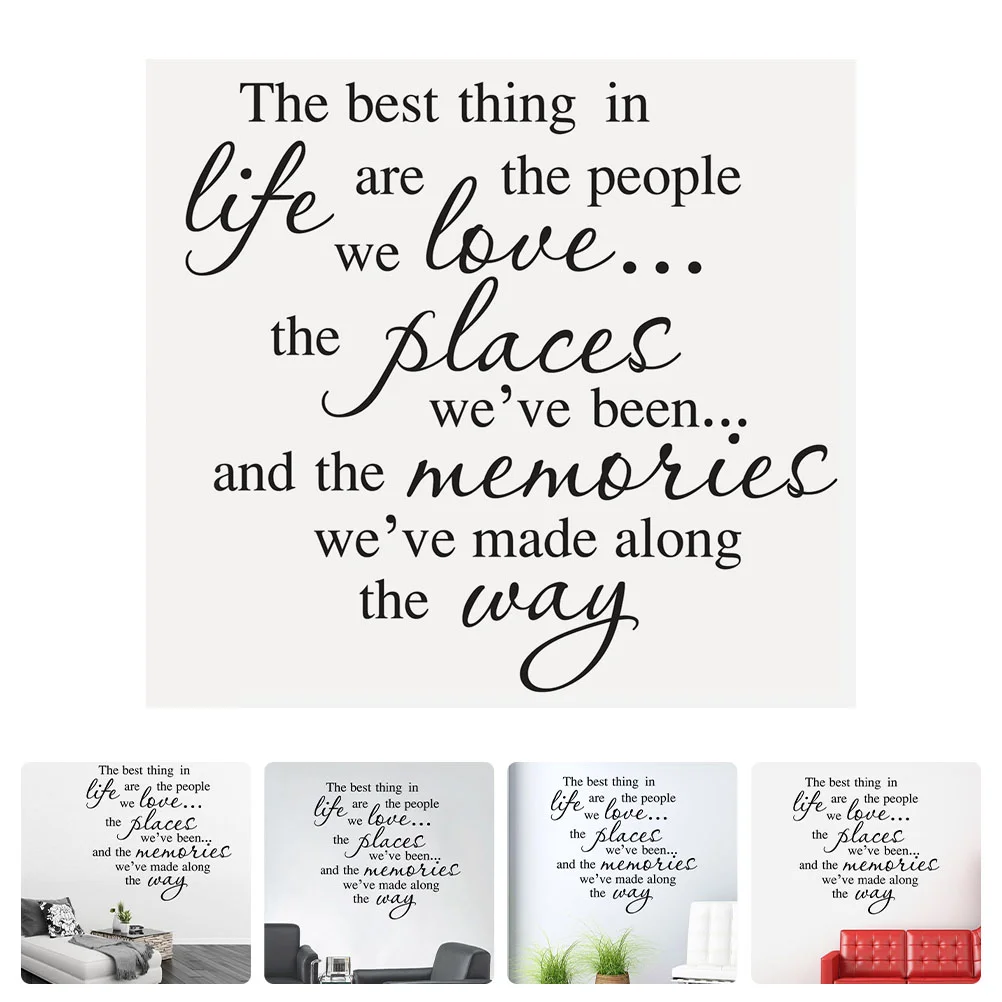 

1 Sheet of Decorative Wall Sticker English Motivational Quotes Decal Adhesive Wall Decal for Home