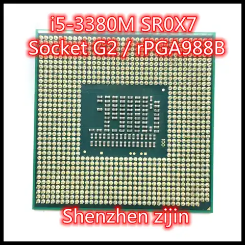 I5-3380M i5 3380M SR0X7 2,9 ГГц двухъядерный четырехпоточный процессор 3M 35 Вт Разъем G2 / rPGA988B