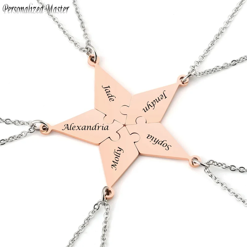 Индивидуализированная подвеска с именем мастера подвески-пазлы из нержавеющей