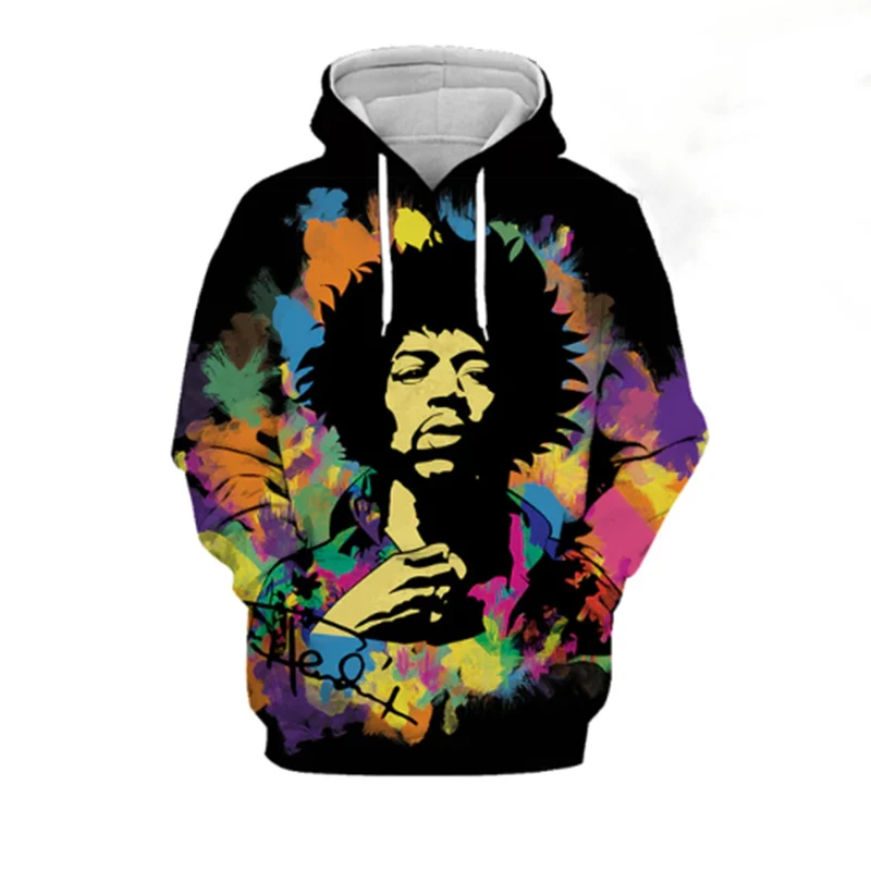 

Новинка, модные худи Jimi Hendrix, уличная одежда для мужчин и женщин с 3D принтом, худи Y2k, пуловеры большого размера, толстовки с капюшоном, детская одежда