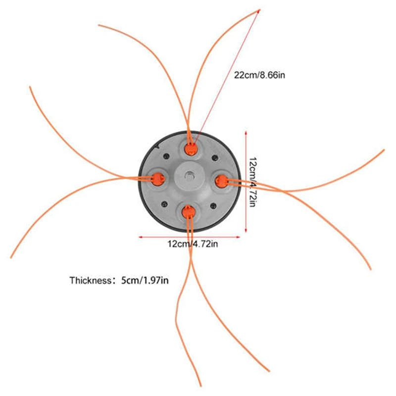 Акция! 1 шт. универсальная 4-линейная триммерная головка с ударной скоростью для