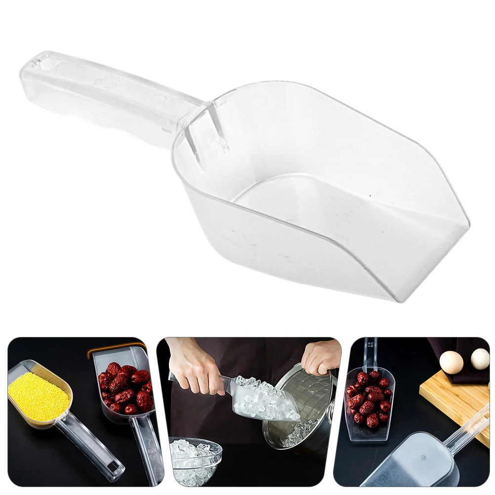

Square Ice Scoop Food Scoops Household Chip Fryers Translucent Rice Transparent Clear PC French Fries Kitchen