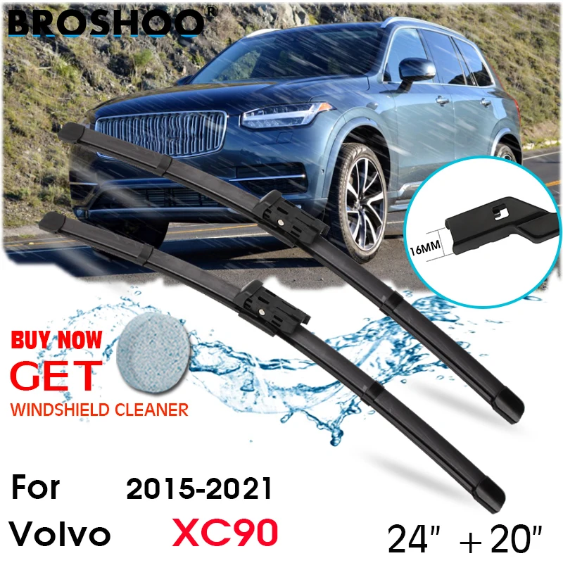 

Автомобильный стеклоочиститель лобовое стекло Стеклоочистители Лезвия Кнопка Авто аксессуары для Volvo XC90 24 "+ 20" 2015-2021