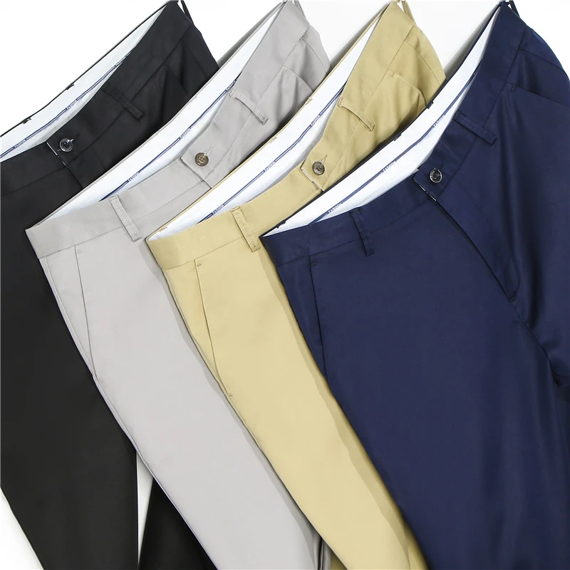 Брюки мужские тонкие повседневные Классические деловые прямые Стрейчевые брюки
