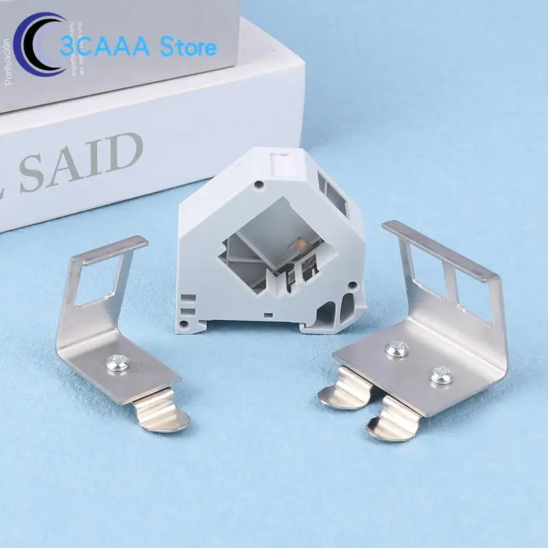 

1Port 2Ports DIN Rail Keystone Adapter For RJ45 35mm DIN-Rail Electrical Distribution Box Metal Mounting Keystone Jack Holder