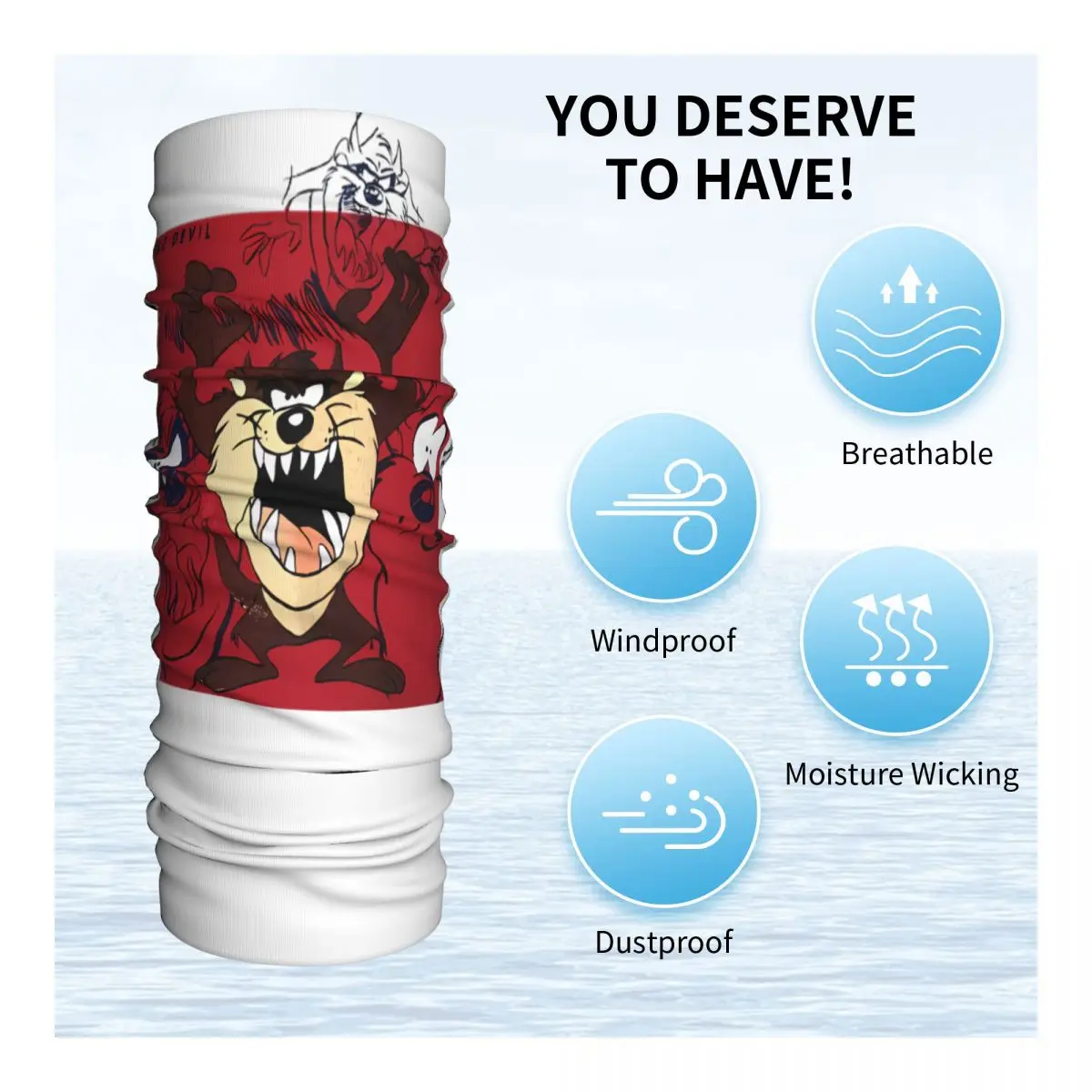 Tazmanian Taz Devil Warner Bros Looney маска для лица шарф походная Балаклава носовой платок