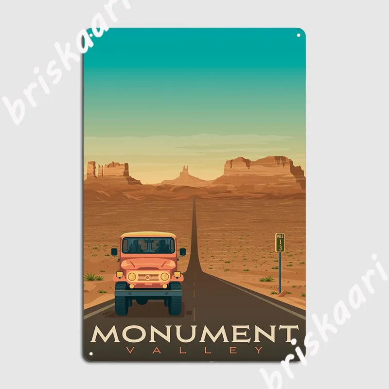 Памятник долина Плакат Металлический знак кино кухня стена Смешные пластины