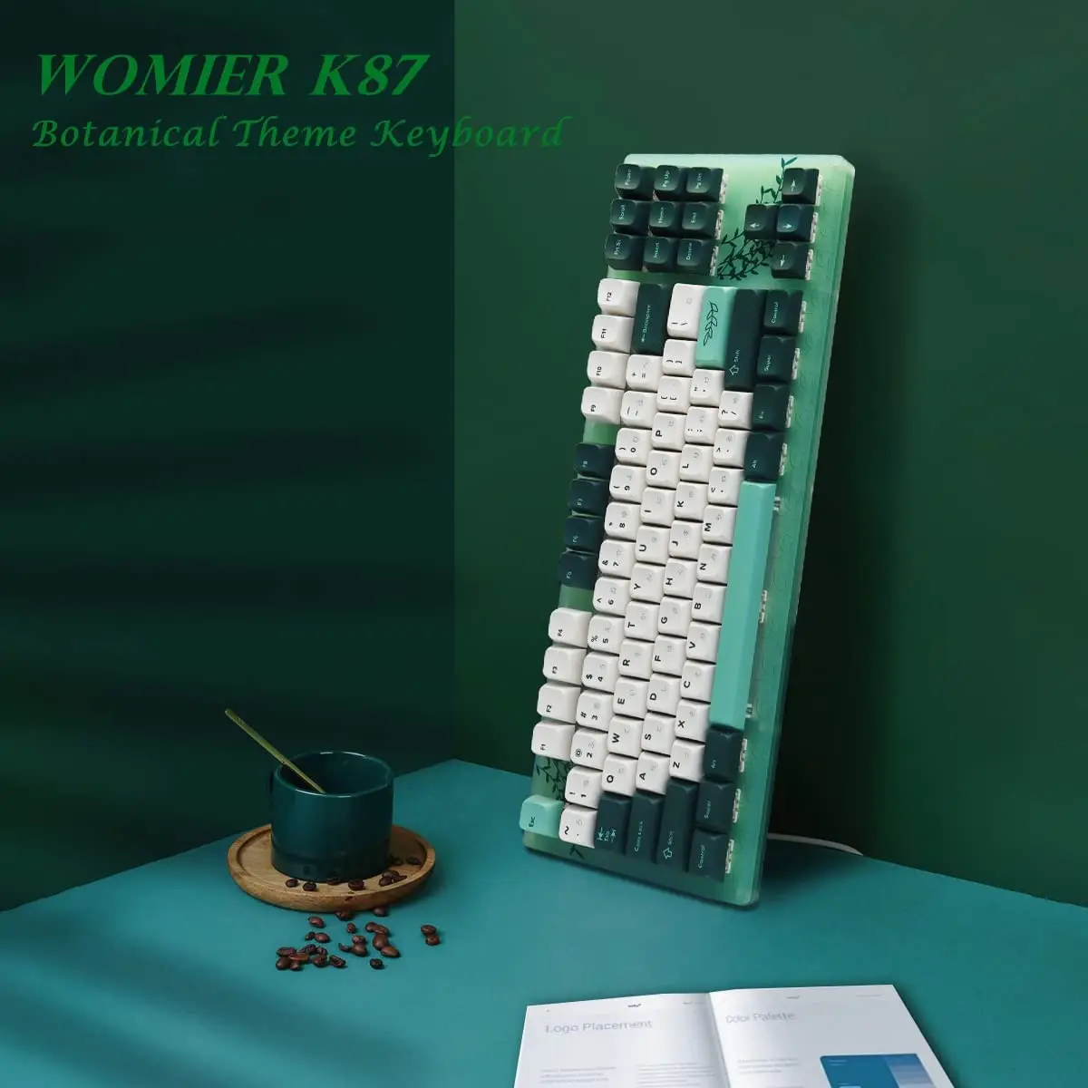 

Womier K87 TKL Botanical Mechanical Keyboard Hot Swappable Wired Keyboard 87 Keys DIY Custom Gaming Keyboard 80% RGB Keyboard