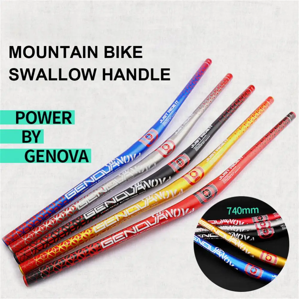 

GENOVA 6061 Aluminum Alloy T6 Bicycle Handlebar 31.8*740mm Universal Bike Extension Swallow Handlebar Bicycle Accessories 2022