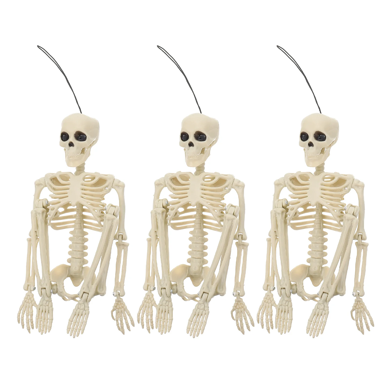

3 Pcs Human Halloween Decor Adornment Body Prop Simulated Plastic Toy Model Decorative Bauble Skeletons