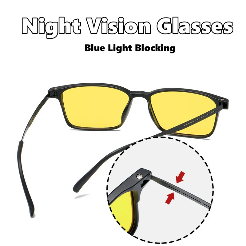 Сверхлегкие очки ночного видения UV400 новые трендовые мужские и женские