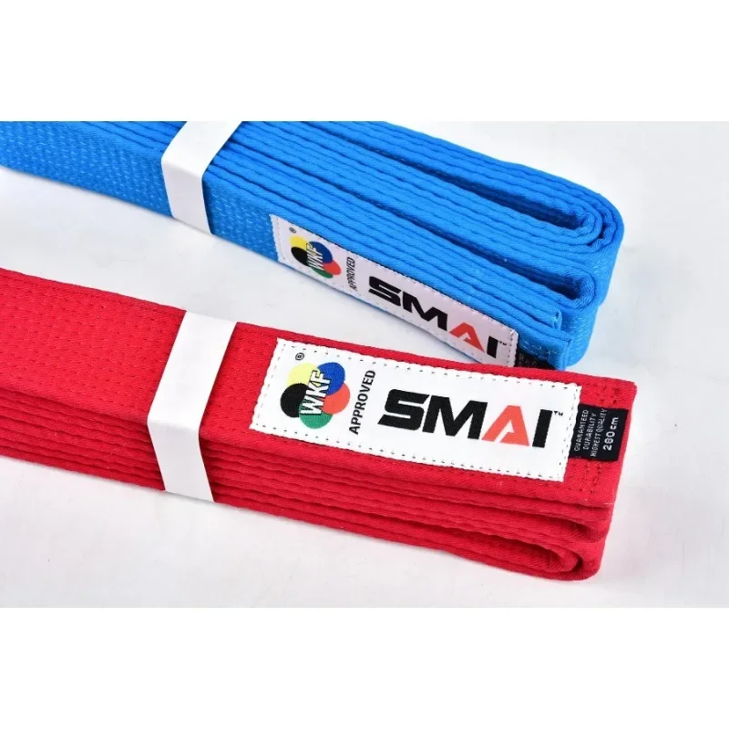 Фото Ремни WKF APPROVED SMAI Kata, ремни для каратэ, красные, синие цвета, ремни для каратэ используются от профессиональных бойцов №4