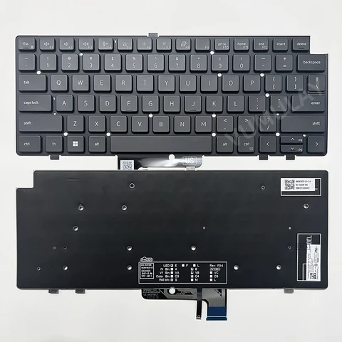 Американская/Русская клавиатура с подсветкой для DELL Latitude 7440 7450 P174G P174G001 P174G002 2023 7640 P175G P176G 7650 0H3DHT H3DHT 0RVV9R JP3W9 0JP3W9 RU