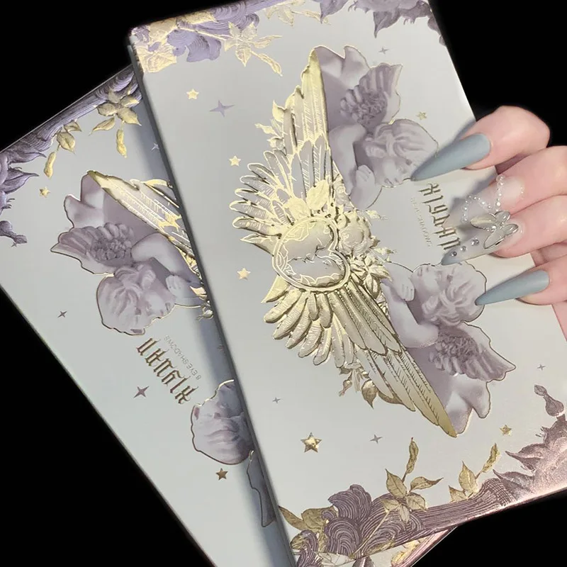 

New product charm Angel 8 Color Eyeshadow disc flash powder pearl light mute color super ins eye shadow disc