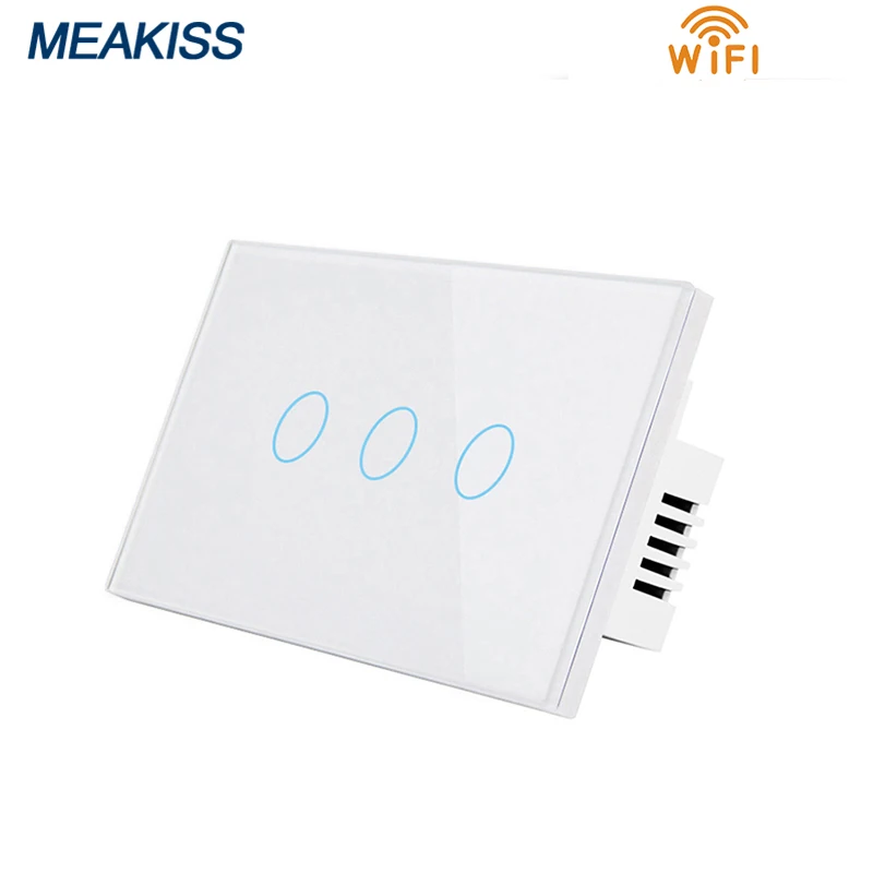 

Wifi smart touch light switch Tuya app Alexa voice control support 2 installation compatible neutral wire o neutral wire switch