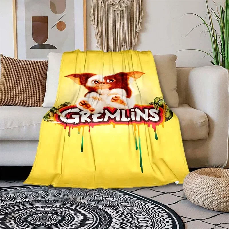 Фланелевое Флисовое одеяло Gremlin 84 дюйма теплая вещица в стиле 80-х фильмов Mogwai Monster
