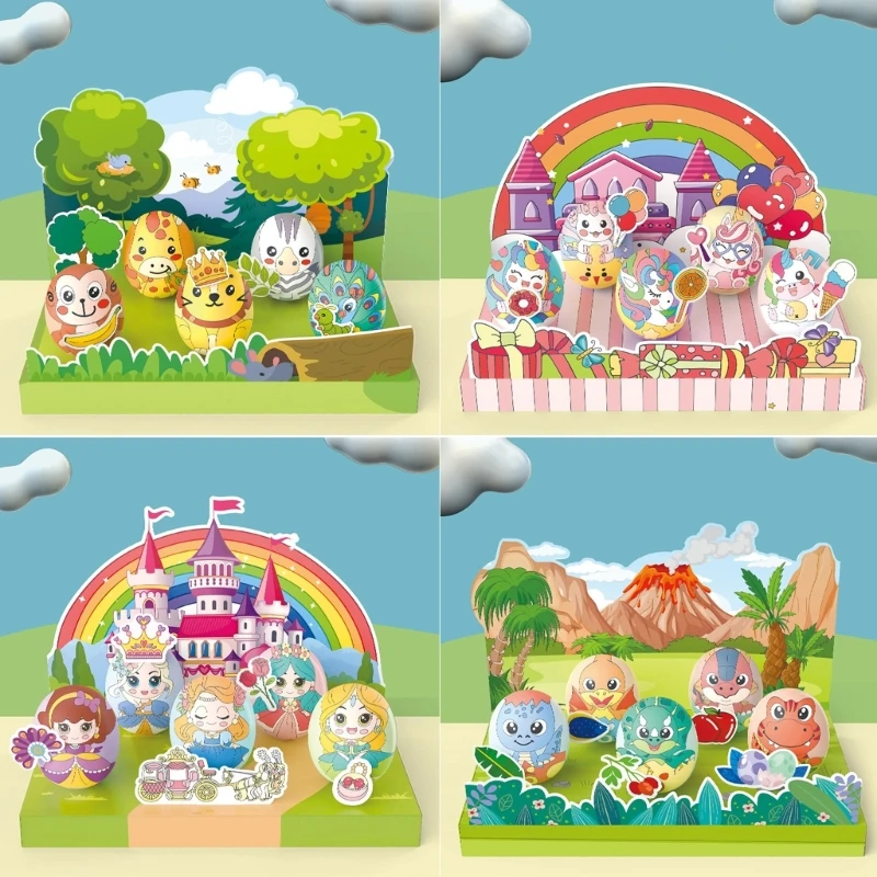 

Diy Egg Decorating Set with Pen Easter Drawing Toy Children Kindergarten Toy