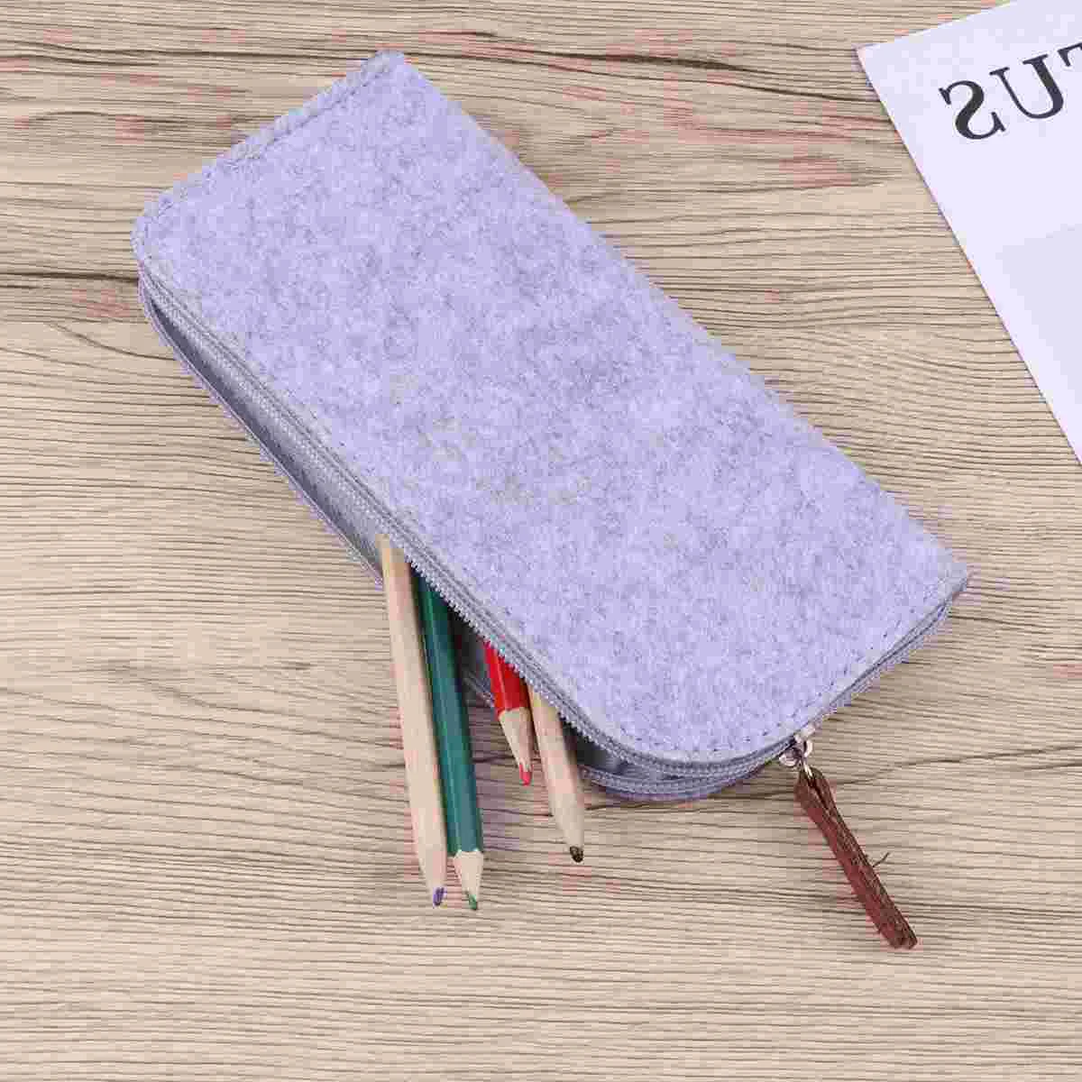 

Плоский фетровый пенал для карандашей, 4 шт., сумка для хранения канцелярских принадлежностей, чехол для карандашей, для офиса, общежития