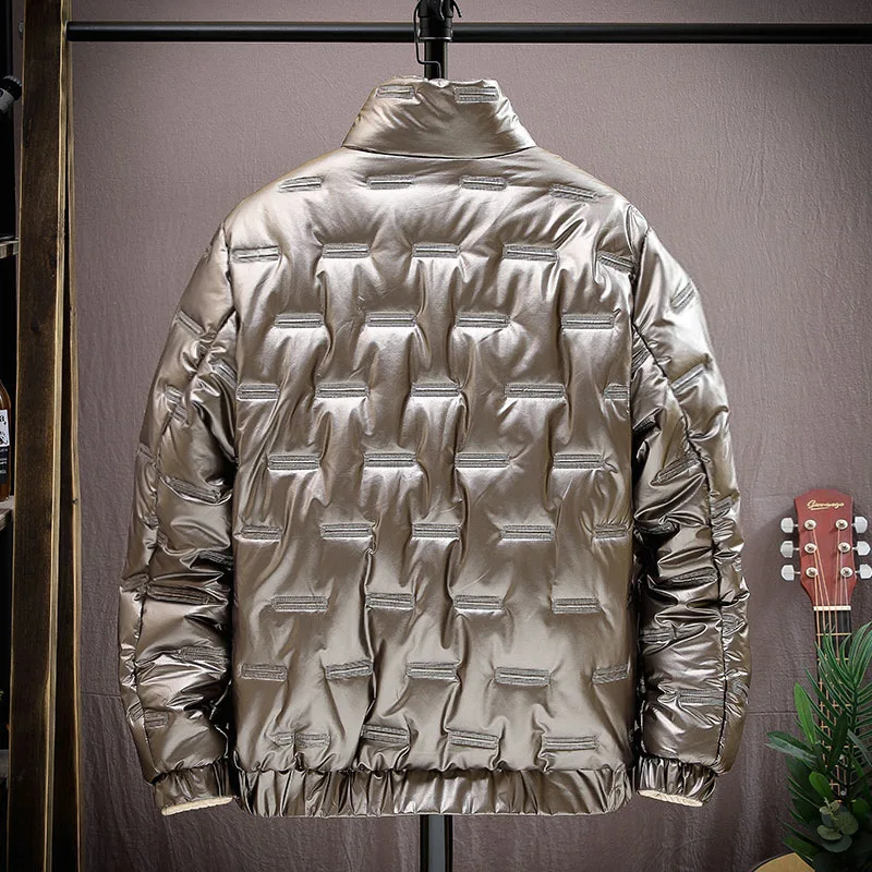 2021 Winter New Cotton Coat Men's Jacket Coat Korean Down Cotton Coat Thickened Cotton Jacket Stand Collar Large