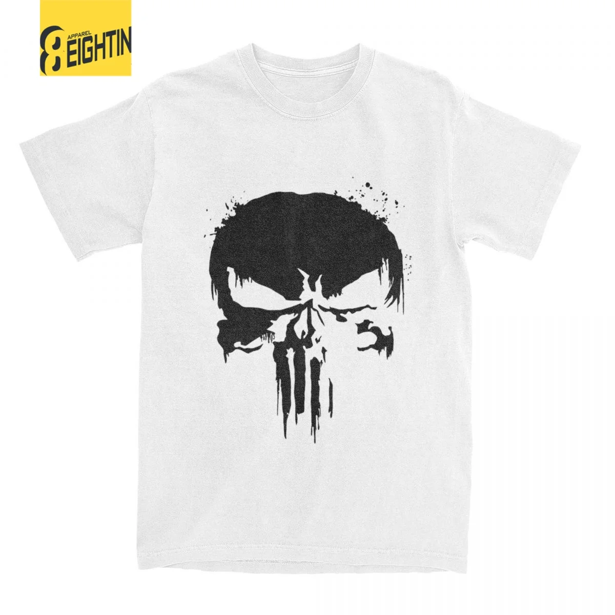 

Marvel Tee The Punisher Skull Man Women T-Shirt Short Sleeve Cotton Top Supper Hero Streetwear Memento Mori Lady Lovely Tshirts