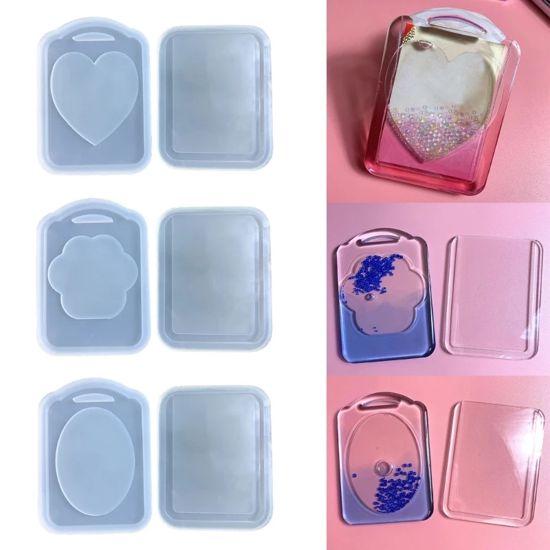 

2Pcs Resin Silicone Molds Quicksand Casting Mold Epoxy Resin Shaker Mold for Pendant Jewelry Decoration Craft Making DIY