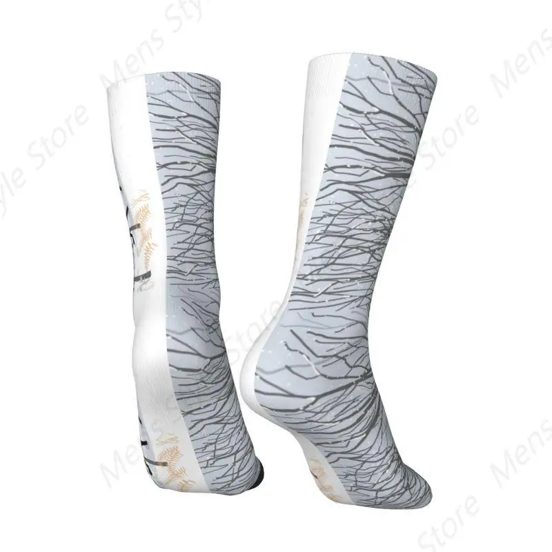 Зимние носки для мужчин и женщин модные унисекс с 3D принтом борзая уиппет платье