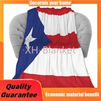delerain puerto rico flag flannel fleece throw blanket 50x60 living roombedroomsofa couch warm soft bed blanket for kids