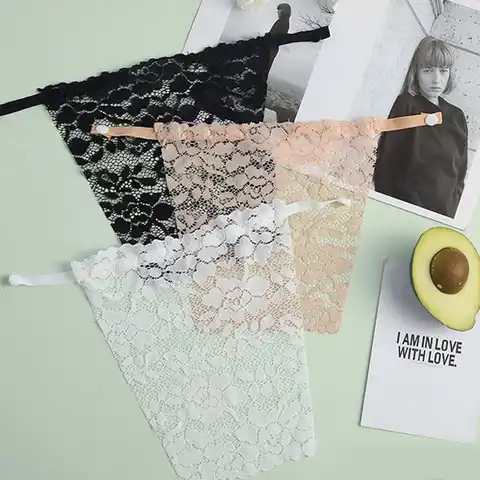 Women Clip-on Lace Mock Camisole Bra Insert Wrapped Chest Anti-Exposure Seamless Tube Top