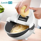 Резак слайсер измельчитель 2 в 1 для овощей, Корзина Дуршлаг для фруктов, многофункциональный спиральный измельчитель, измельчитель инструмент для очистки продуктов