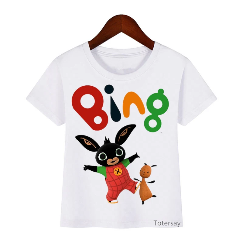 

cute rabbit love reading cartoon print girls t shirt kawaii kids clothing summer boys t-shirt tops birthday clothes for kids top