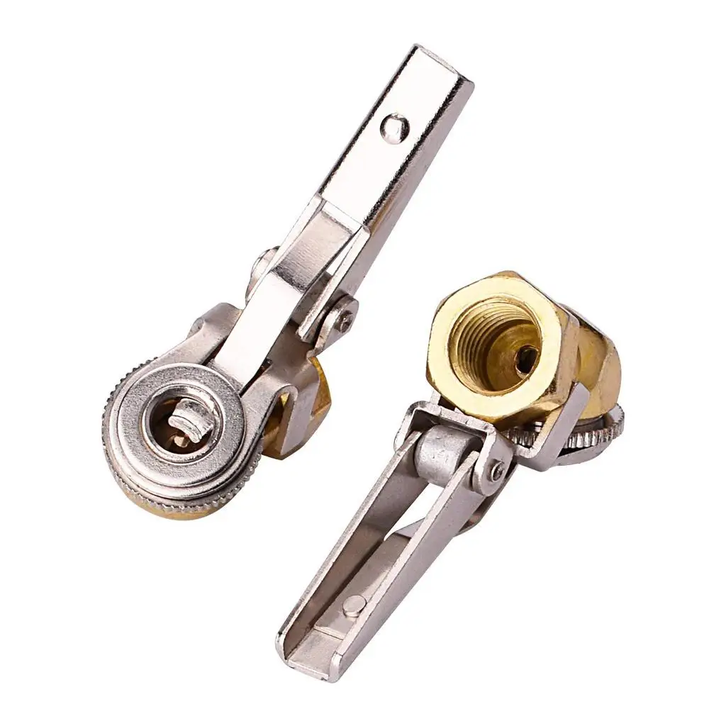 

2x Car Hose Barb Ball Foot Air Chuck Tire Inflator Valve Connector