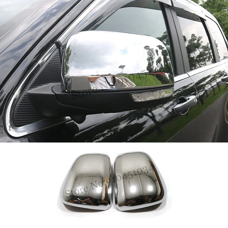 

For Dodge durango 2017 2018 2019 ABS Chrome Car Side Door Rear View Mirror Cover Trim Cover Sticker Car Styling Accessories 2pcs