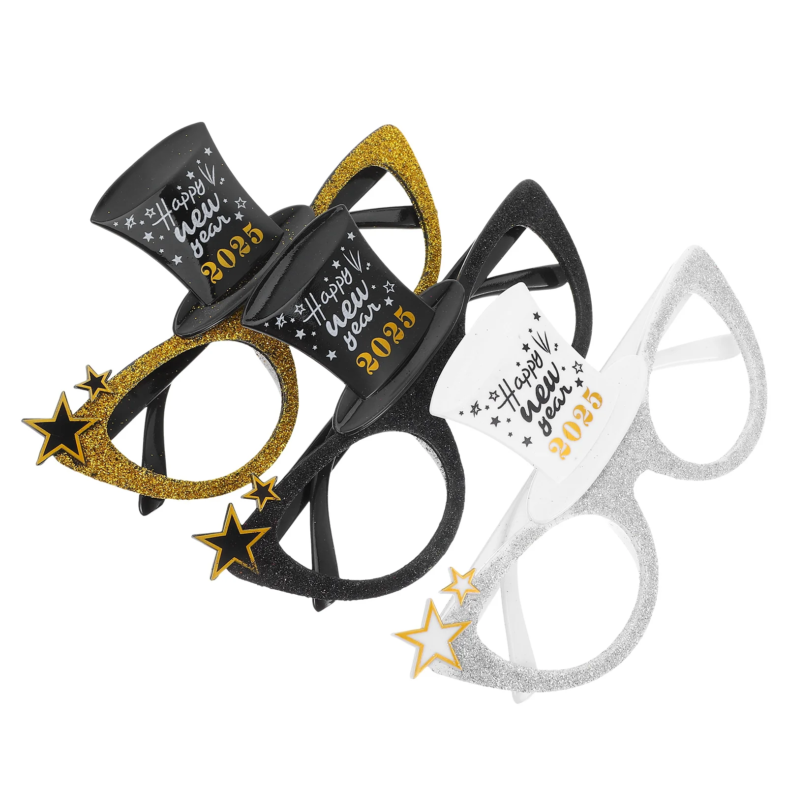 3 шт. цифровые моделирующие очки 2025 оправа для вечеринки Cheer новогодний декор