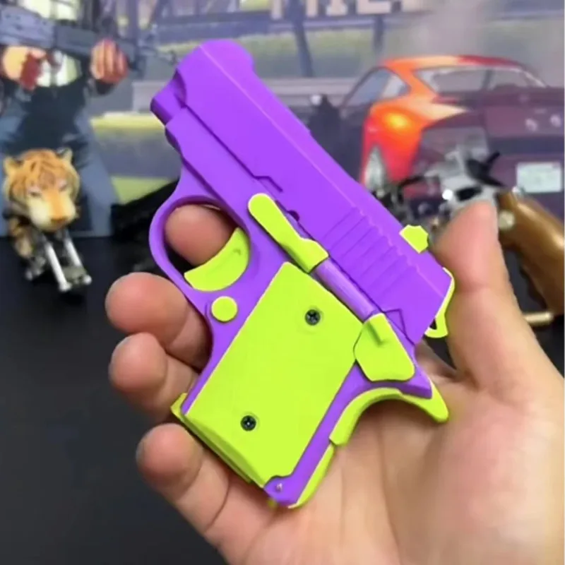 

3D Mini 1911 Model Toy Gun Pistols Boys Kids Toy Bullets No Fire Rubber Band Launcher Children Stress Relief Toy Collection Gift