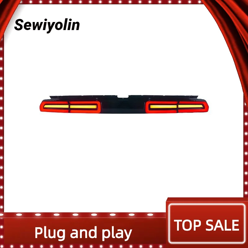 

Rear Lamp For Dodge Challenger 2008-2014 Tail Lights Sequential Red Lens Taillights DRL Signal Automotive Plug And Play