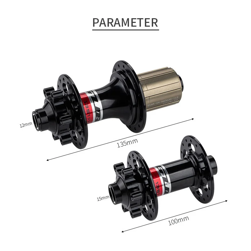 

GUB Mountain Bike Hub 4 Palin Sealed Bearing Fitting 32 Hole 8-11 Speed 72 Ring Mountain Front/Rear Quick Release Set Bike Hub