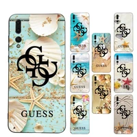 blue wood seashells sea star brand guess phone case soft silicone case for huawei p30lite p30 20pro p40lite p30 capa
