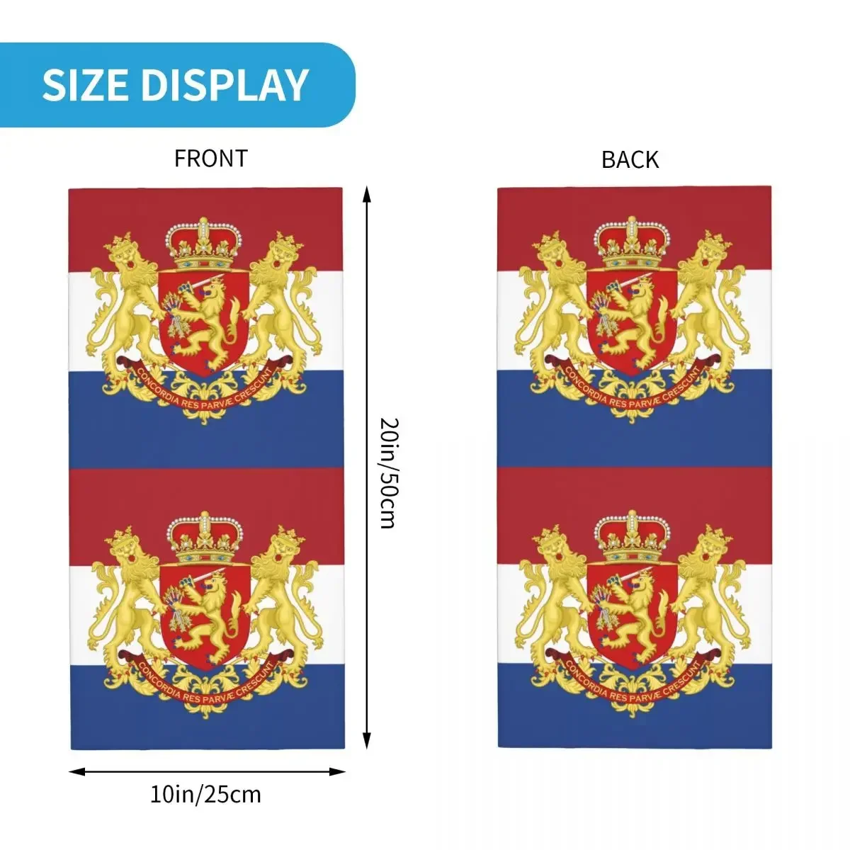 Зимняя повязка на голову с флагом герба Нидерландов черного цвета обогреватель