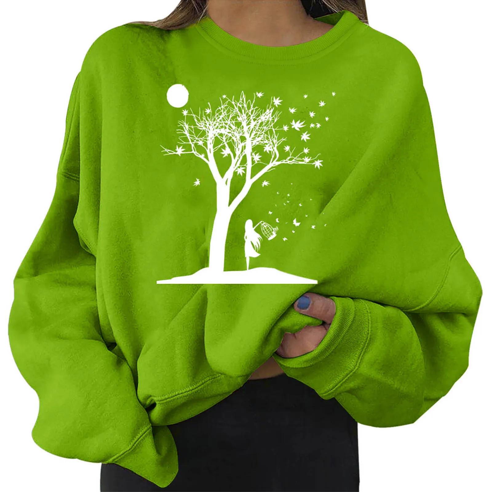 

Women Loose Christmas O-Neck Print Long Sleeves Pullover Blouses Easy Top Sweatshirt Zipper Hoodies Women Sweatshirts 3x Womens