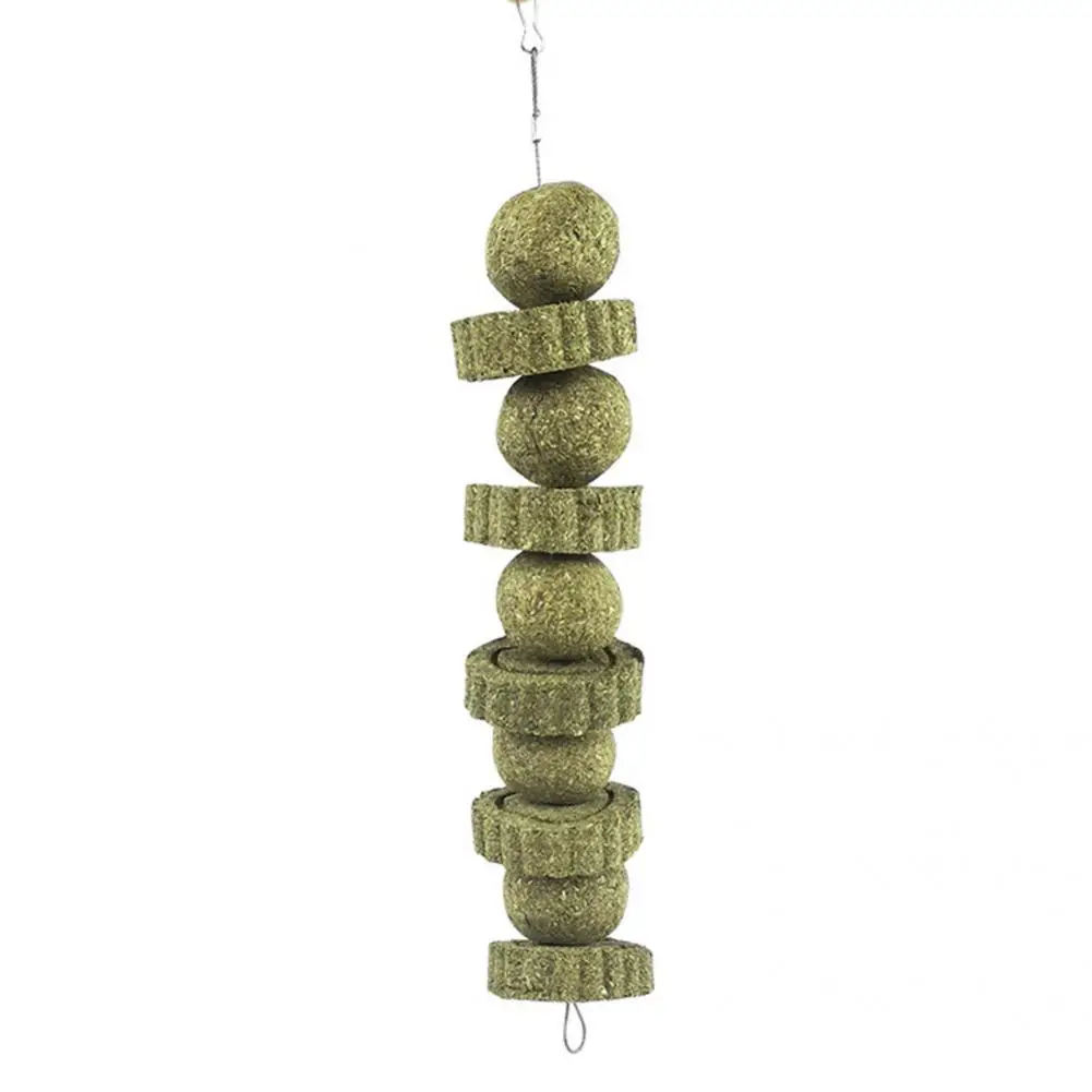 

Safe Rabbit Toy Cage Accessories Bunny Chew Toy Rich Fiber Natural Grass Cake and Grass Ball Bite Resistant