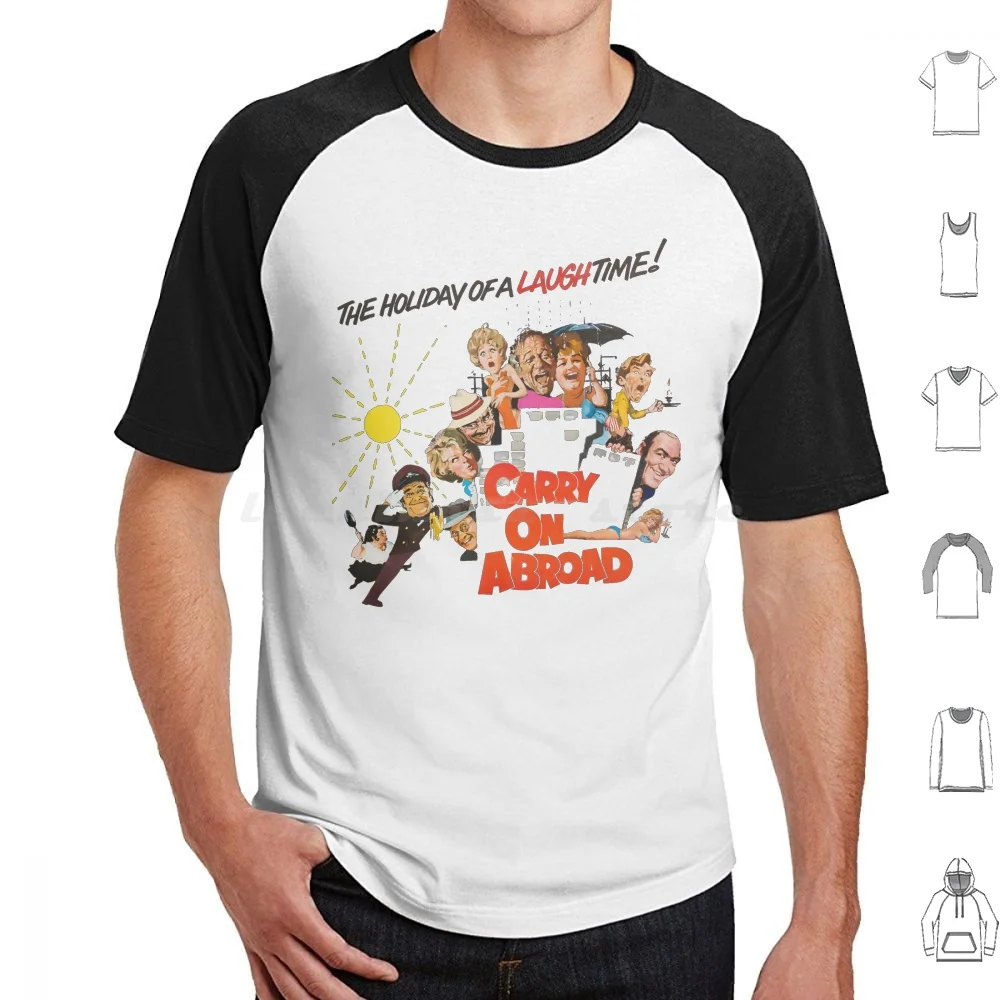 

Carry On Abroad T Shirt Big Size 100% Cotton Carry On Abroad Carry On Carry On Film Carry On Films Sid James Barbara Windsor