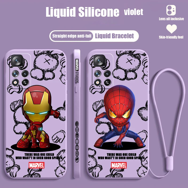 Чехол для телефона с принтом Человек-паук Xiaomi Redmi Note 13 12 11T 11S 11E 10S 10T 10 Pro Plus Lite