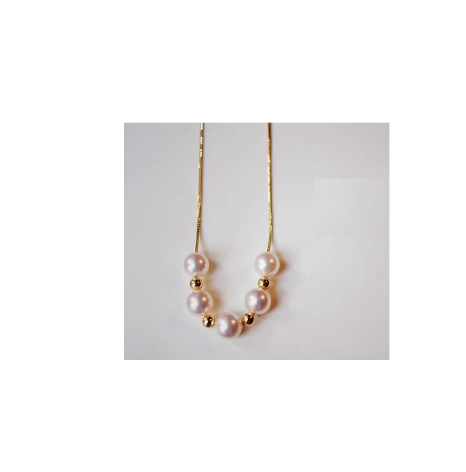 Редкая подвеска с белым жемчугом южного моря/7-8 мм/17 дюймов/5 шт. жемчужин