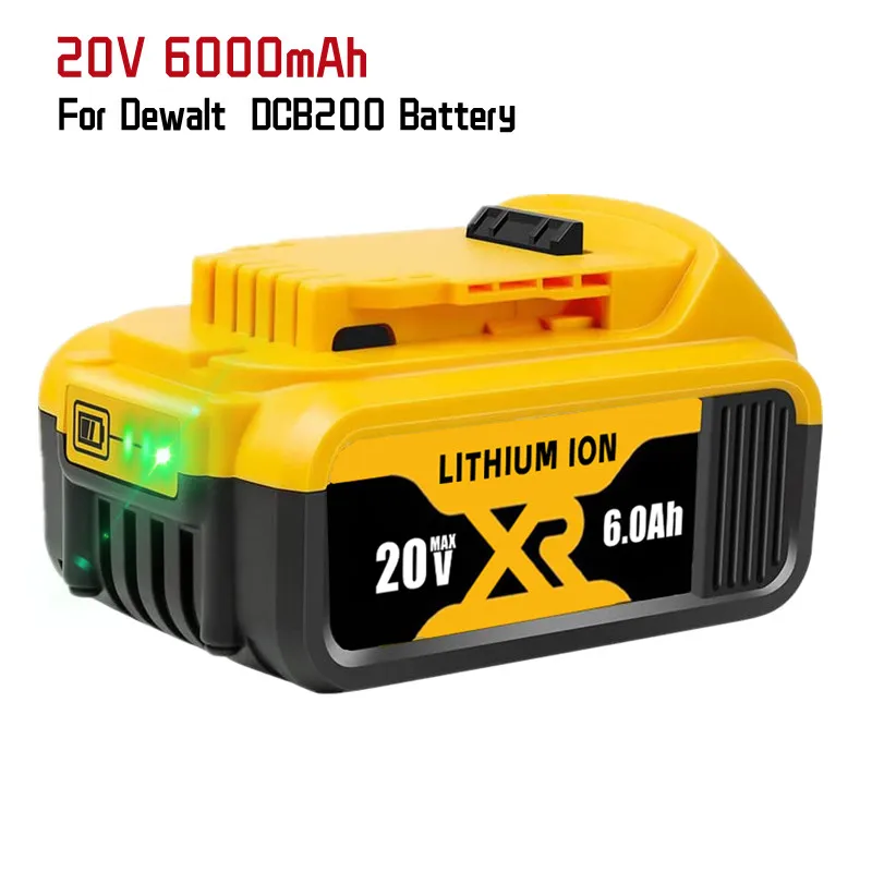 

DCB200 6000mAh 20V MAX Ersatz Batterie für Dewalt 20V/18V Batterien DCB184 DCB182 DCB180 DCB181 DCB182 DCB201 XR DCB204