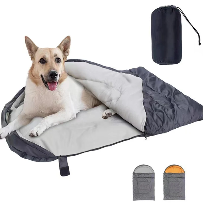 

Pet Sleep Bag Outdoor Travel Camping Dog Bed Mat Blanket Soft Waterproof Dog Mat Fleece Cushion Mattress With drawstring bag